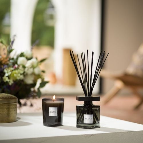 Refillable scented Initial candle