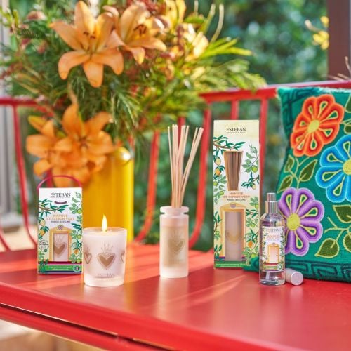 Bougie parfumée Mangue et citron vert rechargeable 180g