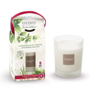 Bougie Parfumée Citonnelle et Menthe et son emballage